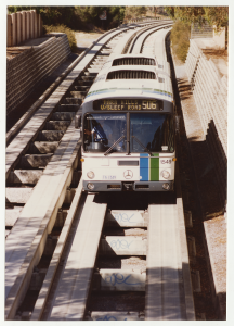 View The 506 travelling along the O-Bahn.
