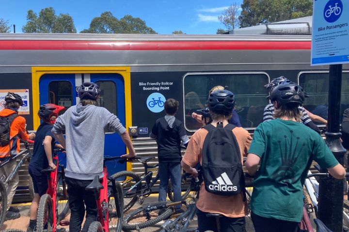 Train on the Belair tracks. 